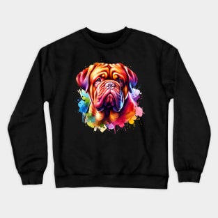 Watercolor Dogue De Bordeaux Crewneck Sweatshirt